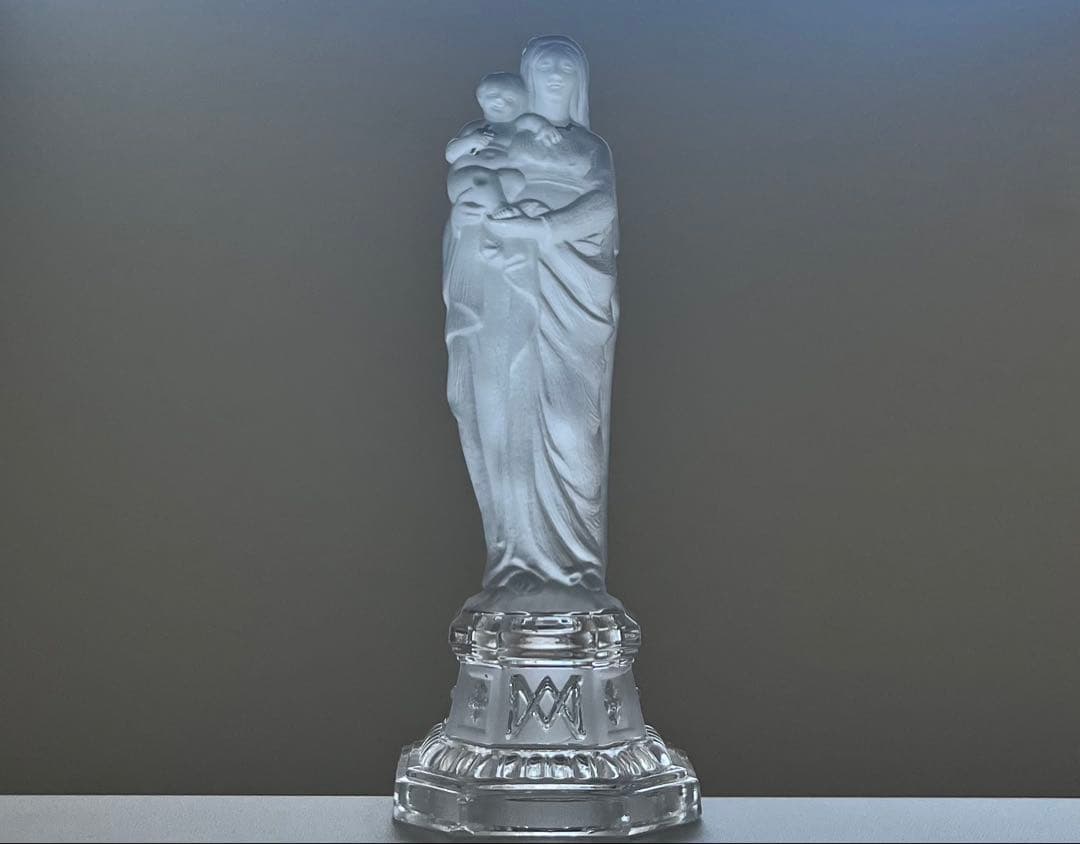 Baccarat バカラ/※刻印有 マリア　キリスト　フロストガラス