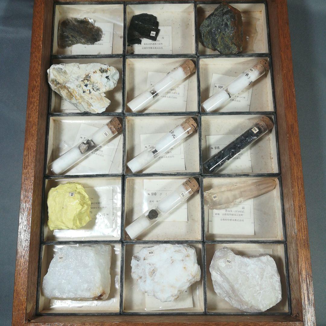 鉱物標本　木箱　鉱物　コレクション