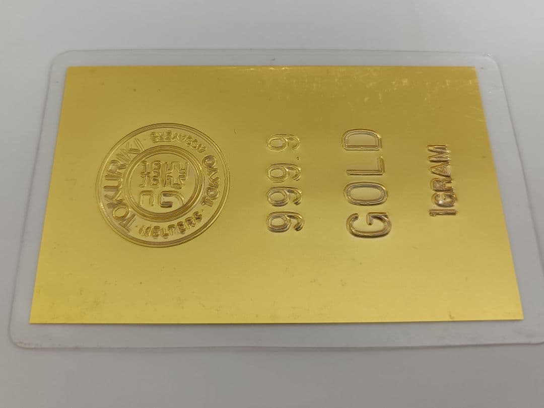 ☆☆徳力 純金 １g☆☆ラミネート入り