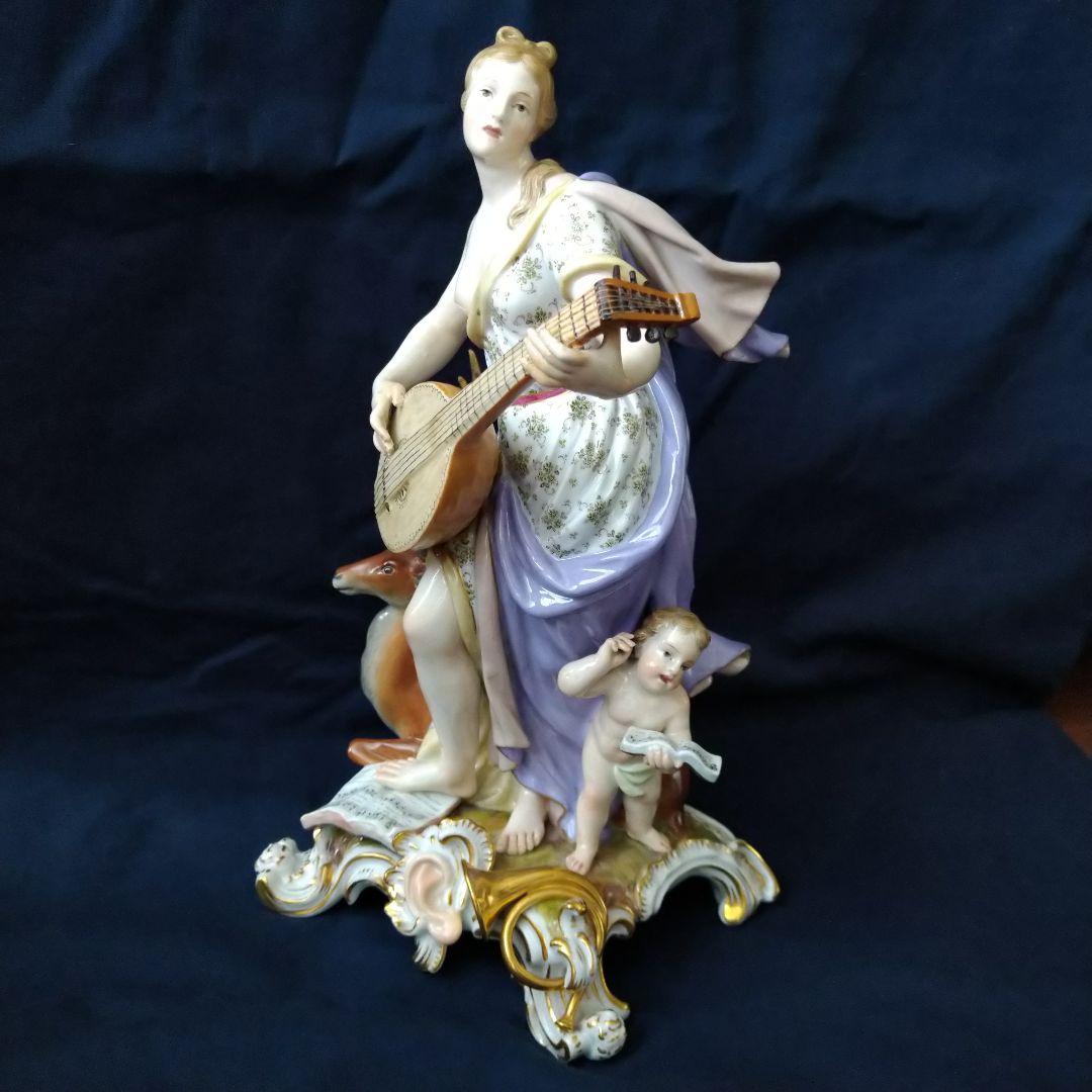 希少✤1924年以前マイセン(Meissen)『聴覚(五感の寓意より）』