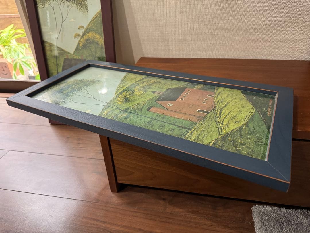 カントリー雑貨　ウォーレン・キンブル 風景画2点 木製額 ＋1点