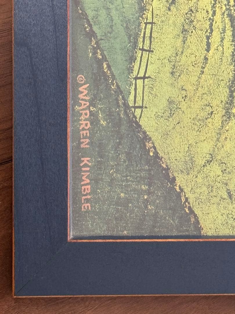 カントリー雑貨　ウォーレン・キンブル 風景画2点 木製額 ＋1点