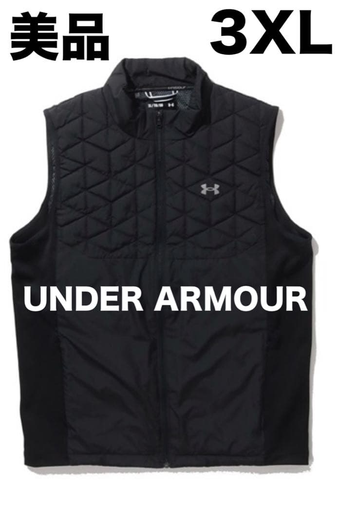 391【美品】大きいサイズ アンダーアーマーコールドギア リアクターゴルフベスト