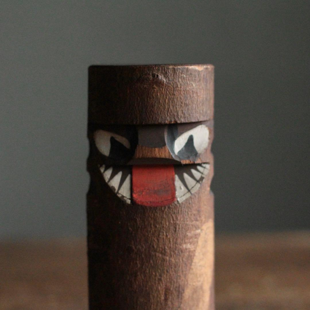 木でこ 木仙作 大友人形 郷土人形 魔除けの神 民芸 古道具 アンティーク