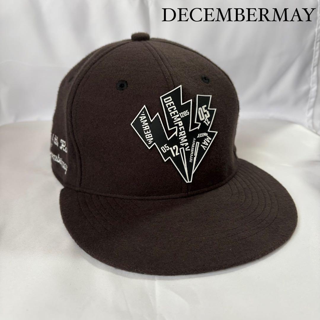 【美品/希少モデル】DECEMBERMAY キャップ 秋冬 ワッペン 起毛