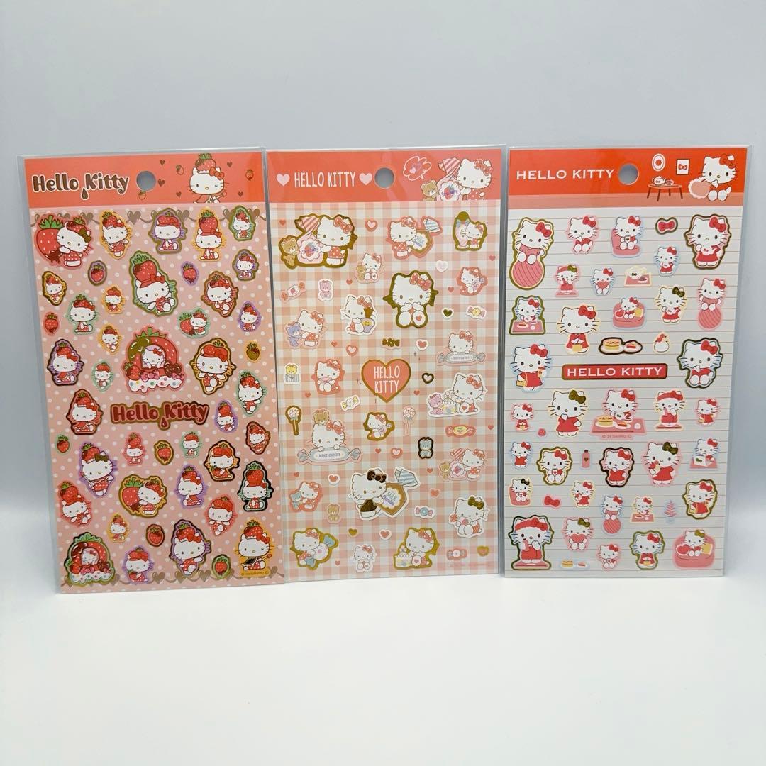 サンリオ　ぷくっとシール　フレークシール　箔押しシール　53種　シールまとめ売り