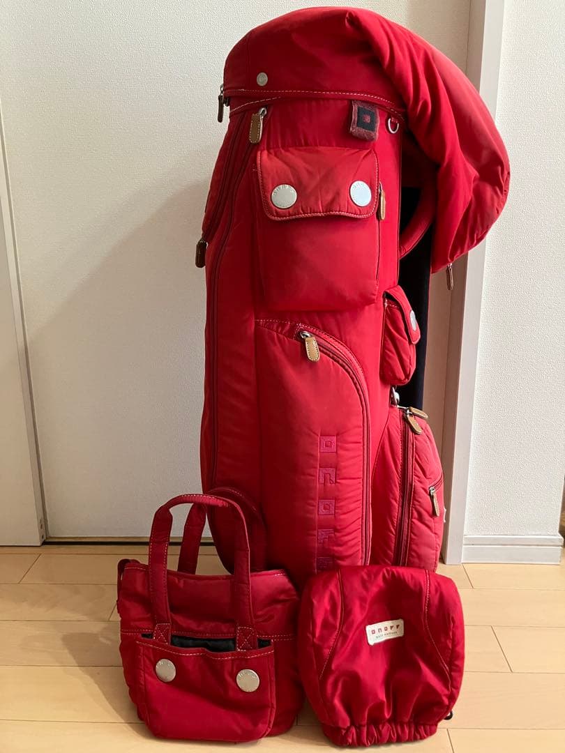 オノフ　レッドキャディバッグ&カートバッグ