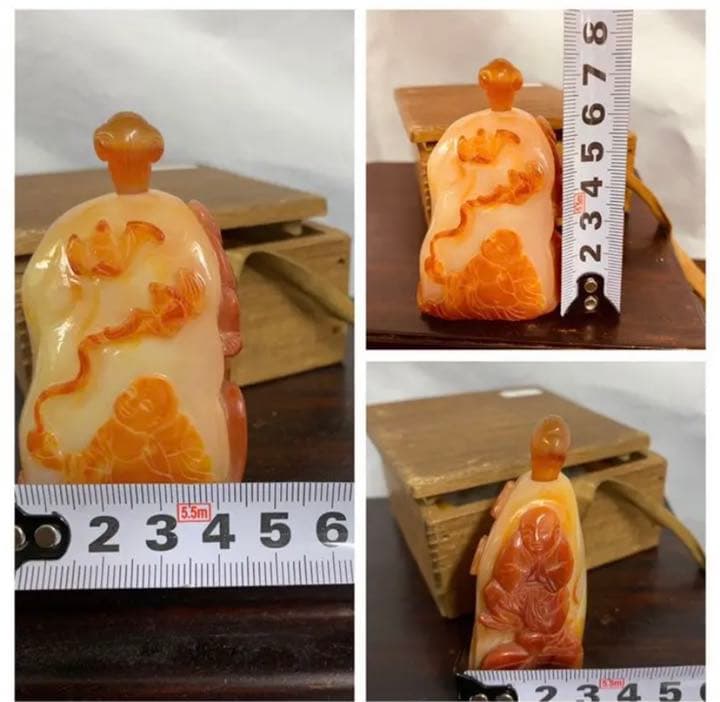 中国古美術　清時代人物彫刻瑪瑙鼻煙壺コレクションの整理品　H-2