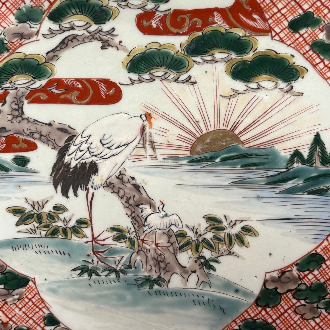 江戸時代　古伊万里　鍋島　赤絵　皿