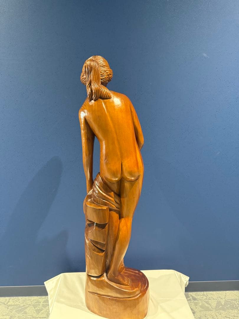 木製女性像彫刻 約90cm