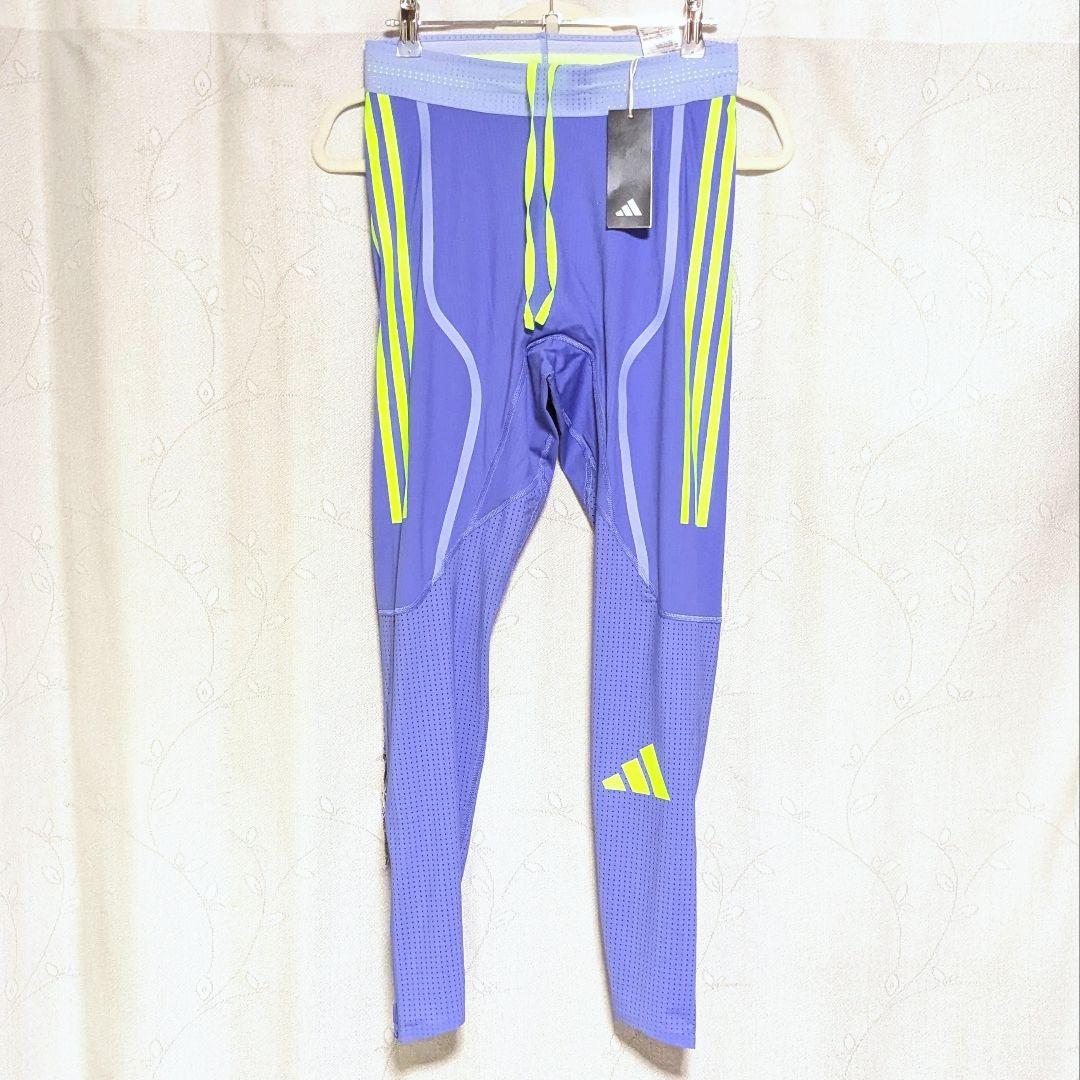 ■新品 adidas ADIZERO Pro Elite ロングタイツ 紫XL■