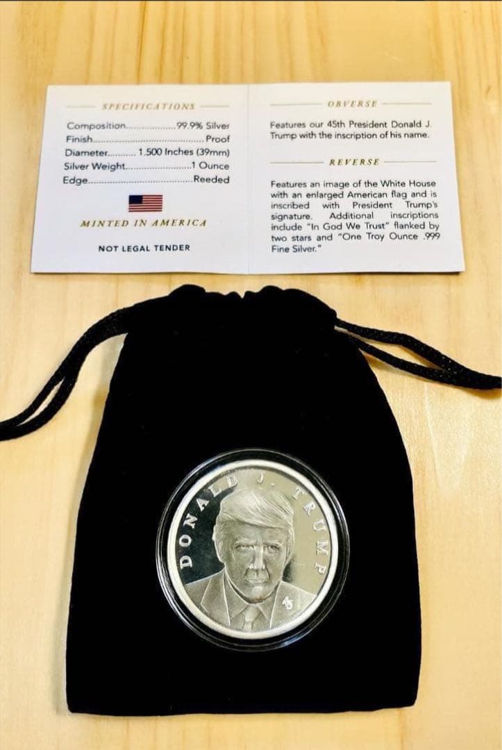 シルバー トランプ 純銀 1oz 99.9% 公式 初版 記念