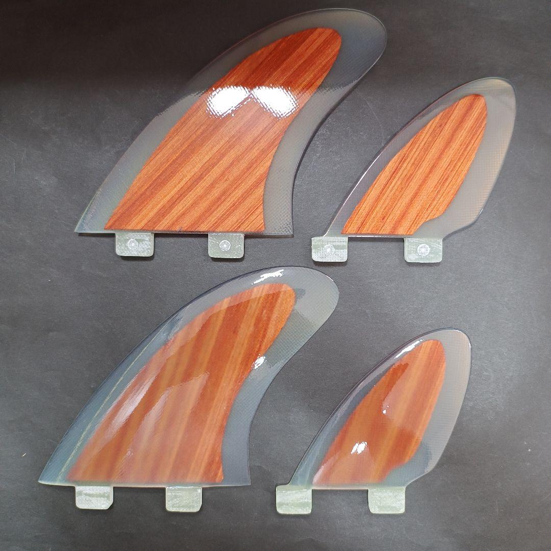 ウッドコア　クワッドフィン　ダークウッド　FCS対応 フィン