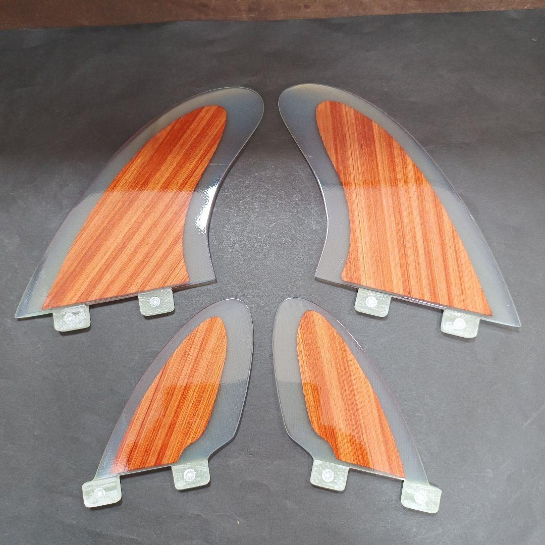 ウッドコア　クワッドフィン　ダークウッド　FCS対応 フィン