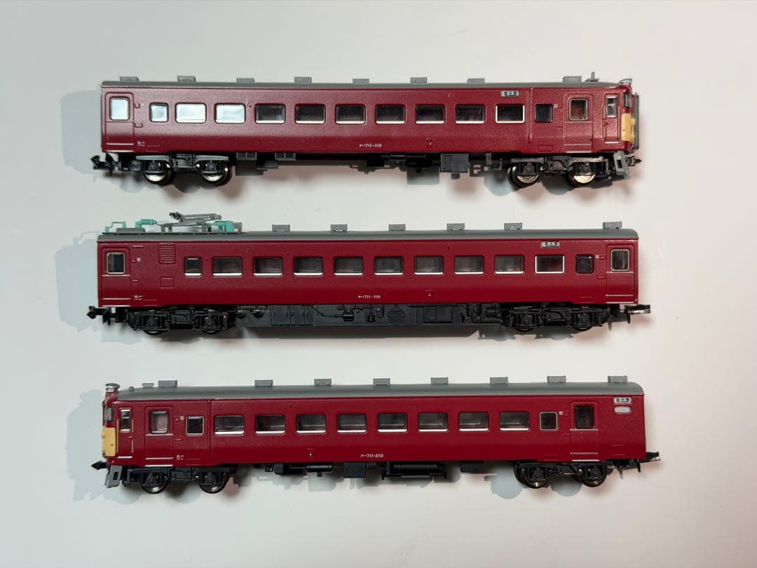 マイクロエース 711系 復活国鉄色 シングルアームパンタ 3両セット