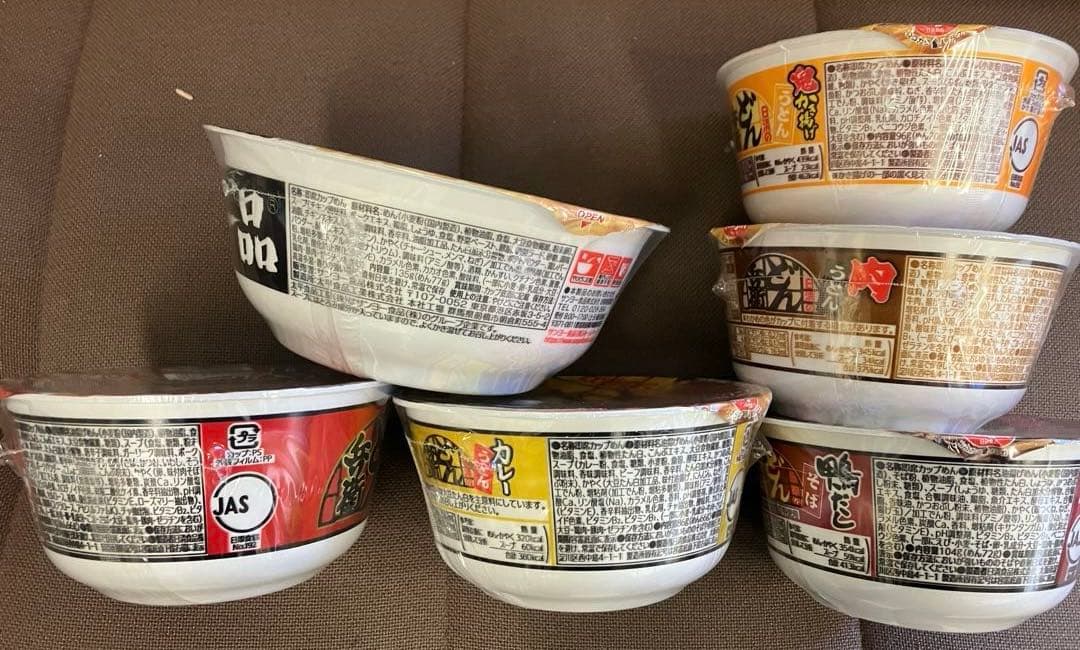 インスタントラーメンカップ麺　カップ焼きそば　袋麺　お菓子