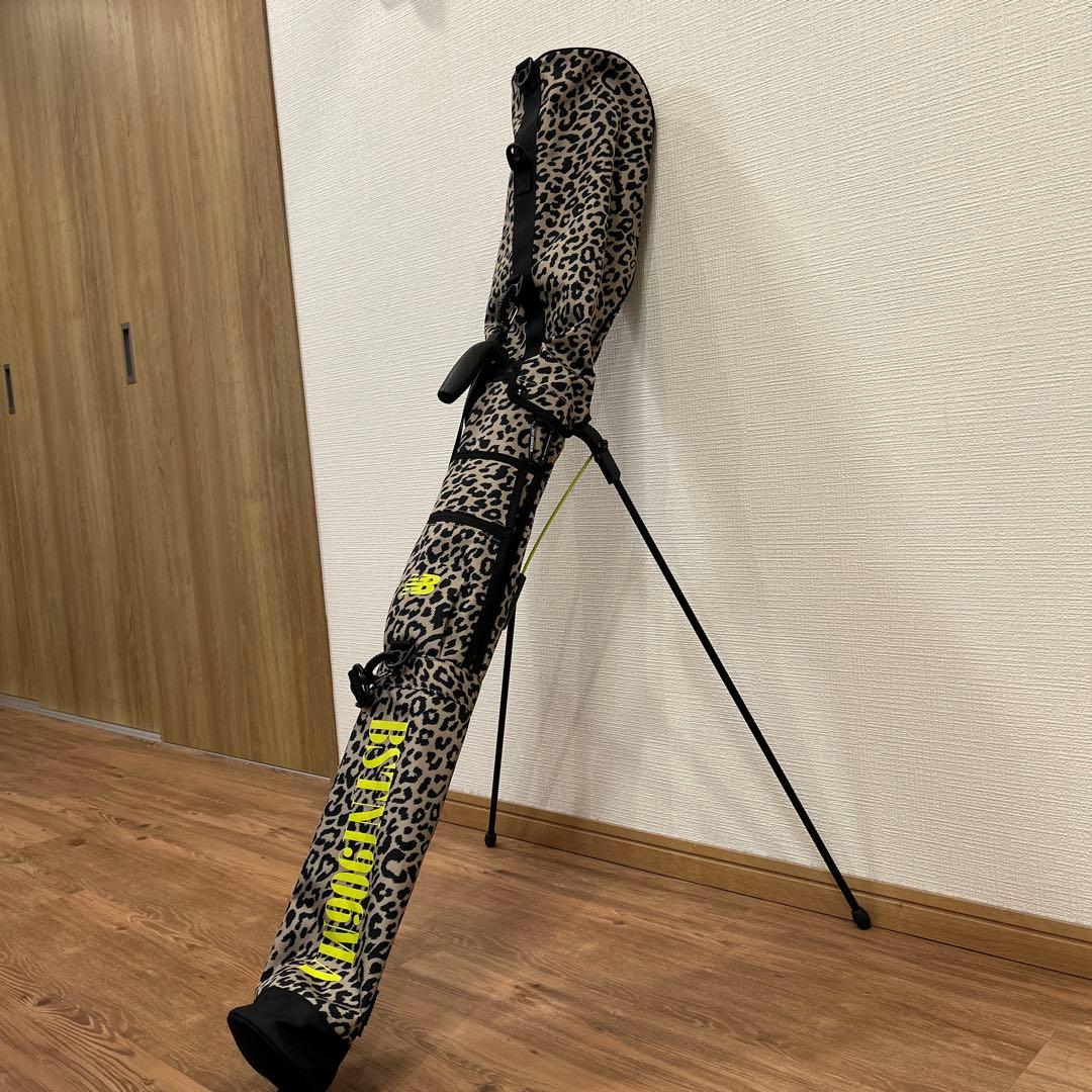 ニューバランス ヒョウ柄セルフスタンドゴルフバッグ