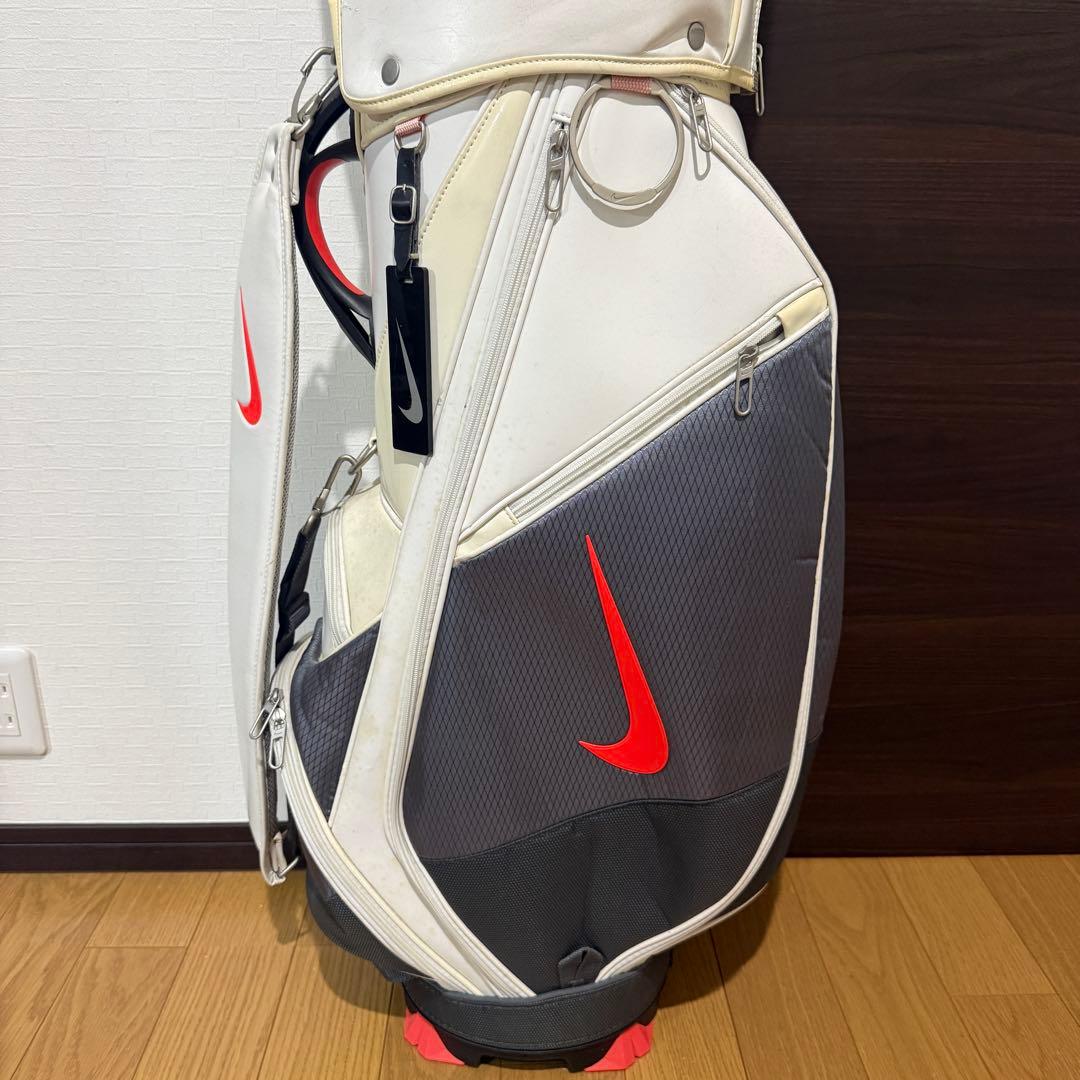Nike キャディバッグ ゴルフバッグ ホワイト グレー レッド