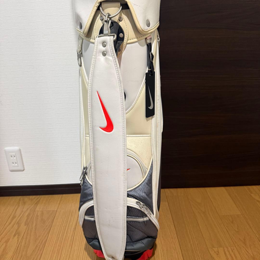 Nike キャディバッグ ゴルフバッグ ホワイト グレー レッド