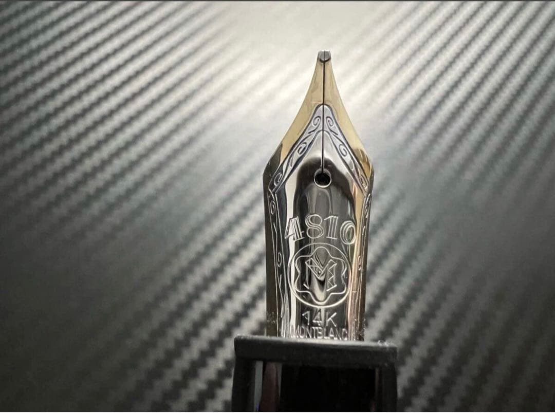 モンブラン 146 万年筆 中白 B 太字 エボナイト芯