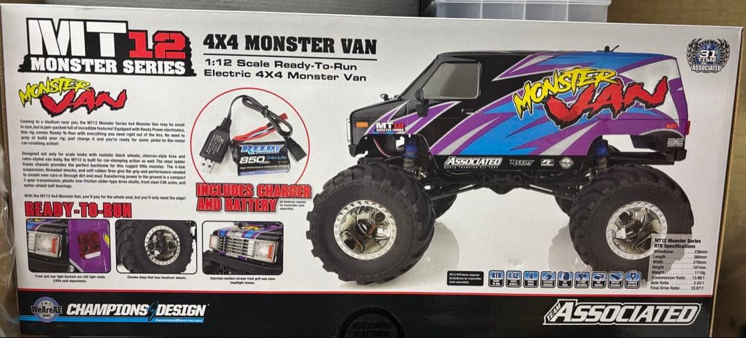 ホビーラジコン ASSOCIATED MT12 MONSTER VAN 4WD