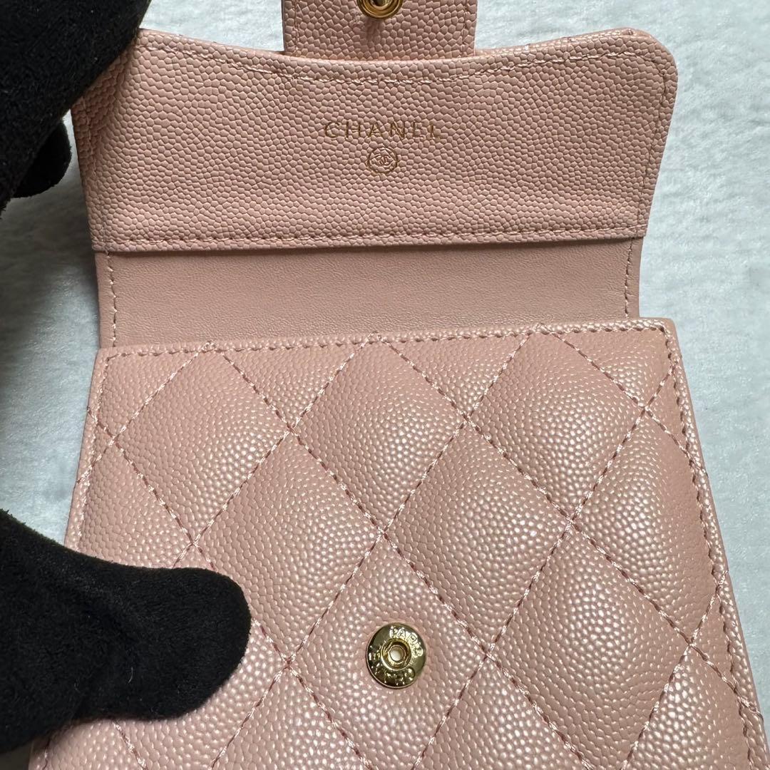 CHANEL ピンクレザー 財布 キルティング