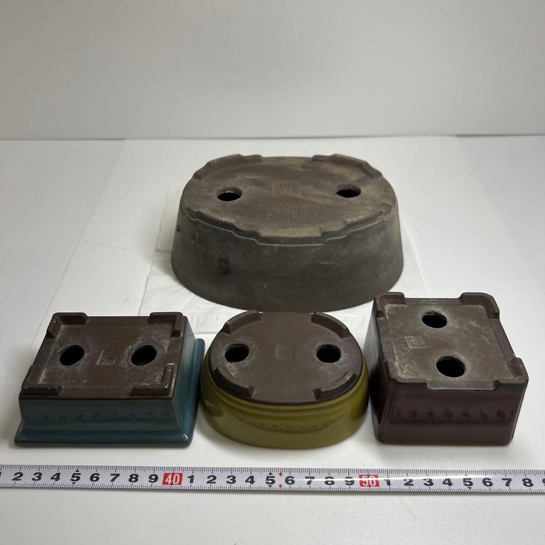 中国美術　在銘植木鉢　幅約7.5~18㎝　東Y7-1104⑤タトヒサ