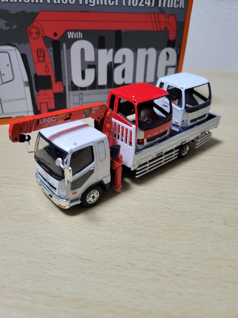 GCD ゲインコーププロダクツ　三菱ふそうファイター　白　ユニック　1/64