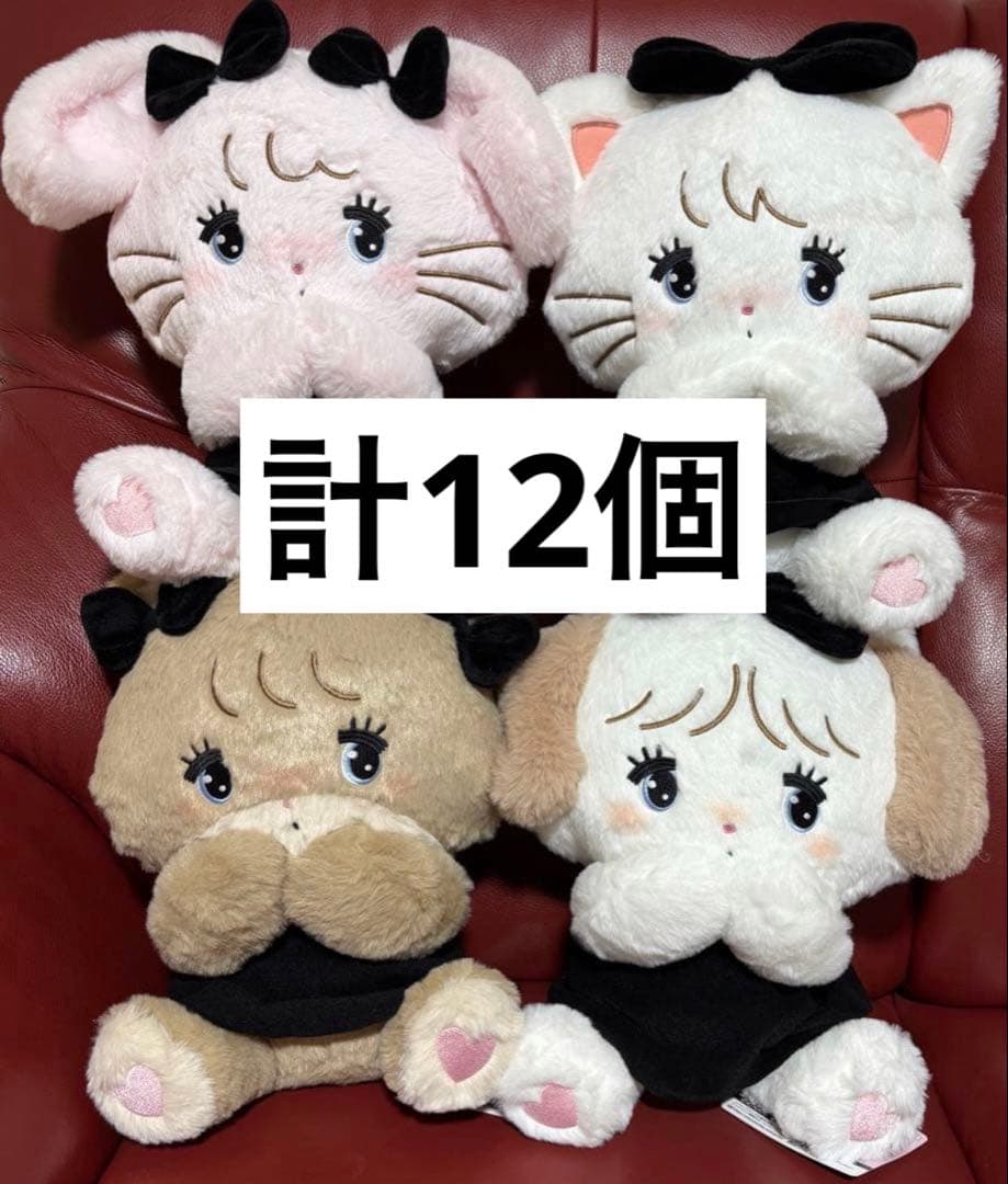 mikko characters BLACK RIBBON BIG ぬいぐるみ