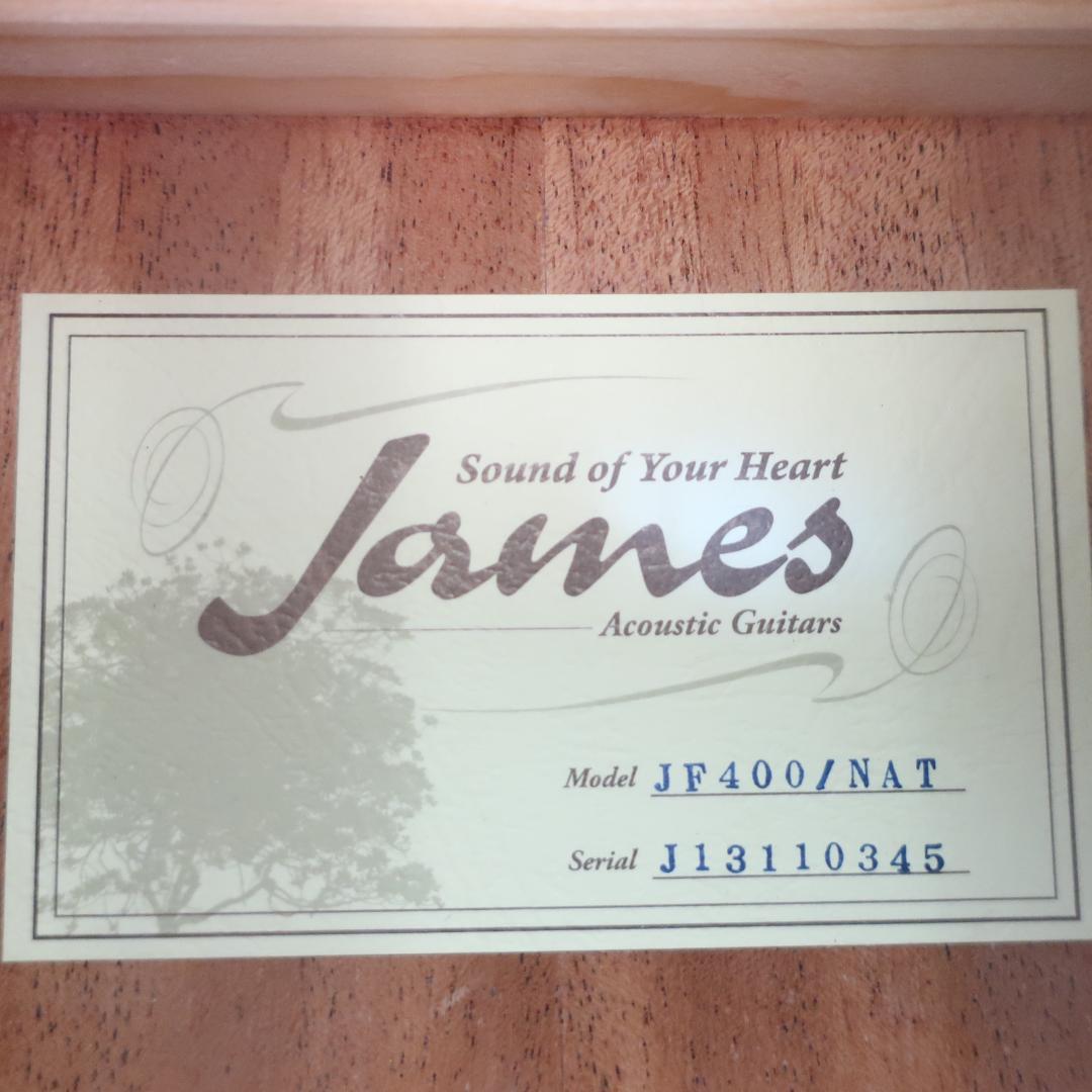 ほぼ未使用 James JF400 アコースティックギター ケース付 トップ単板