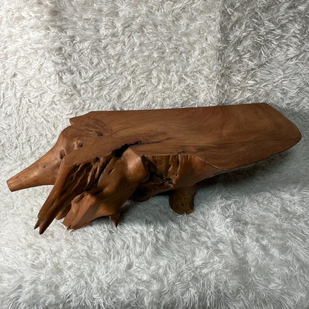 美品 天然木 一枚板 ローテーブル 流木 テーブル 無垢材 センターテーブル