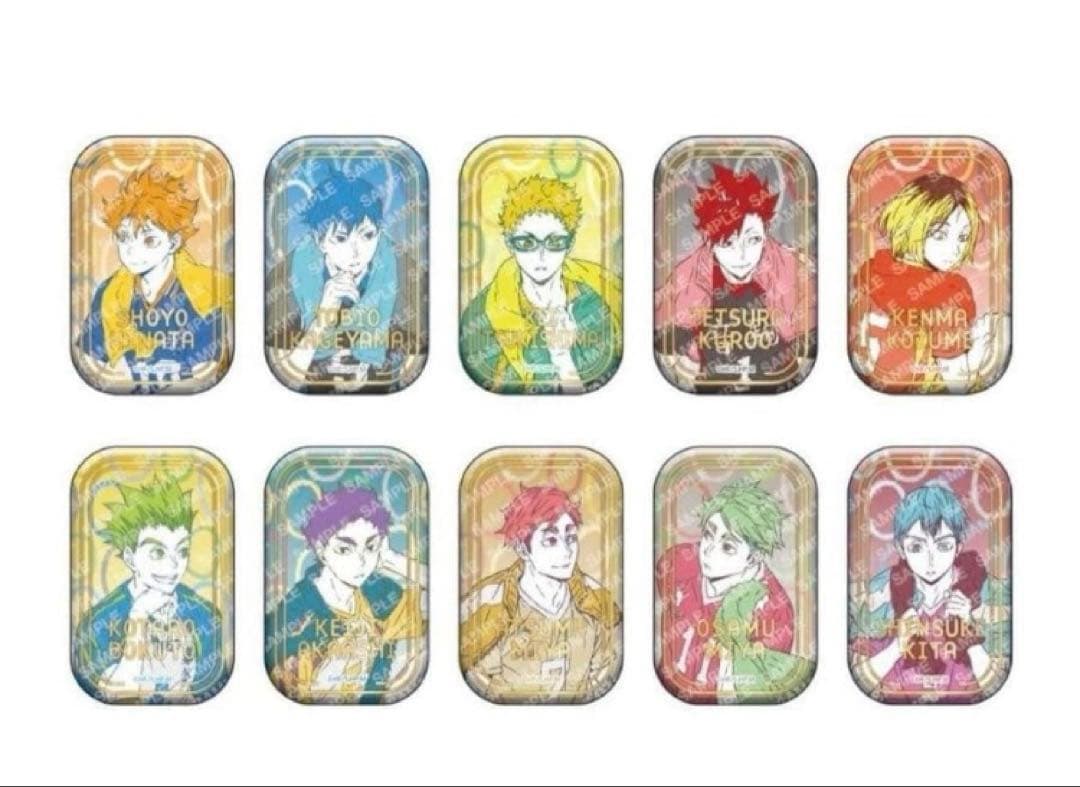 ハイキュ一 スクエア缶バッジ クールダウン版権 オフショット×カラー第2弾