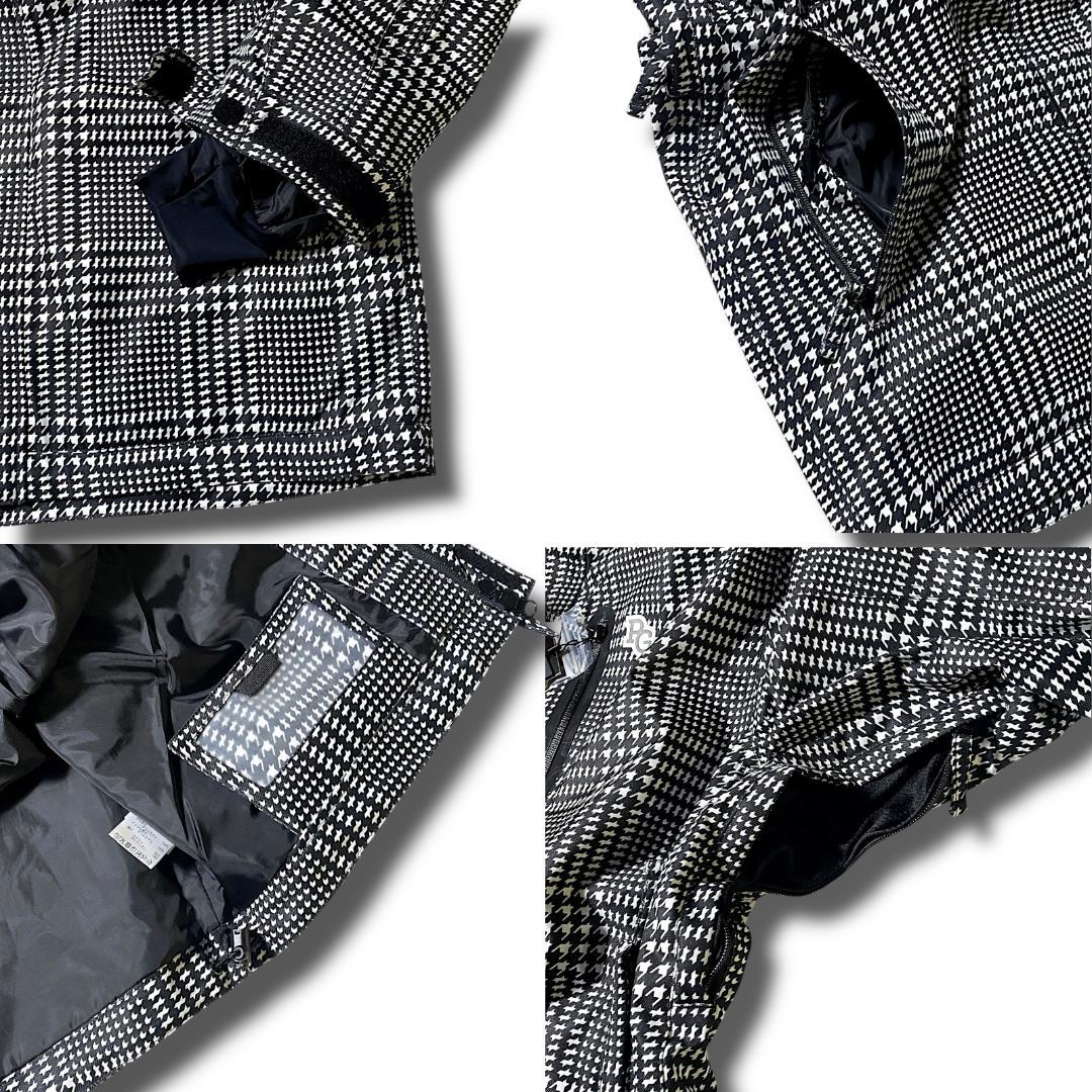 定価10.6万 L パーリーゲイツ 千鳥格子柄 スノーウェア スノボ 上下セット