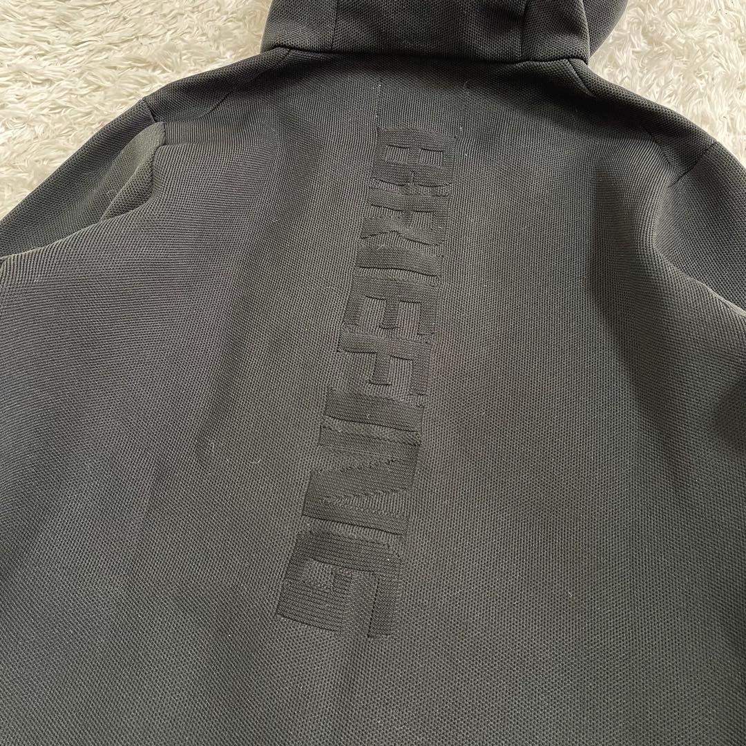 未使用級 ブリーフィングゴルフ ニットパーカー バックロゴ S レディース 黒