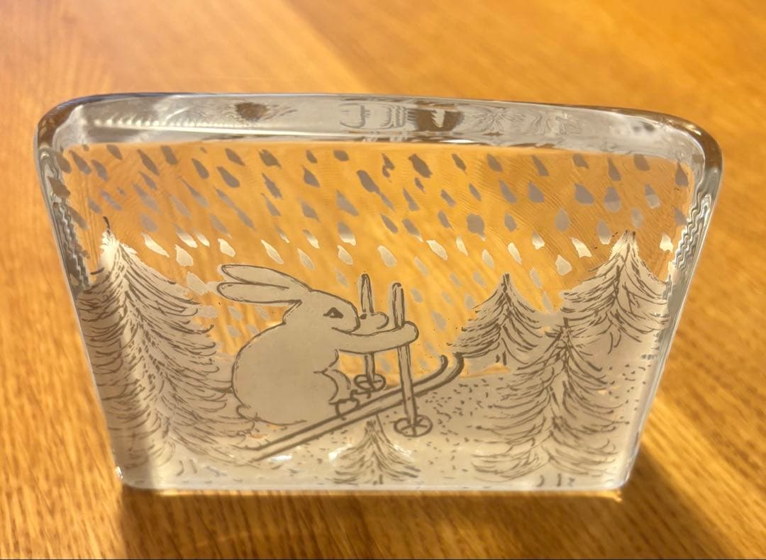 ヘルヤ・リウッコ・スンドストロム　ガラスカードBunny skiing