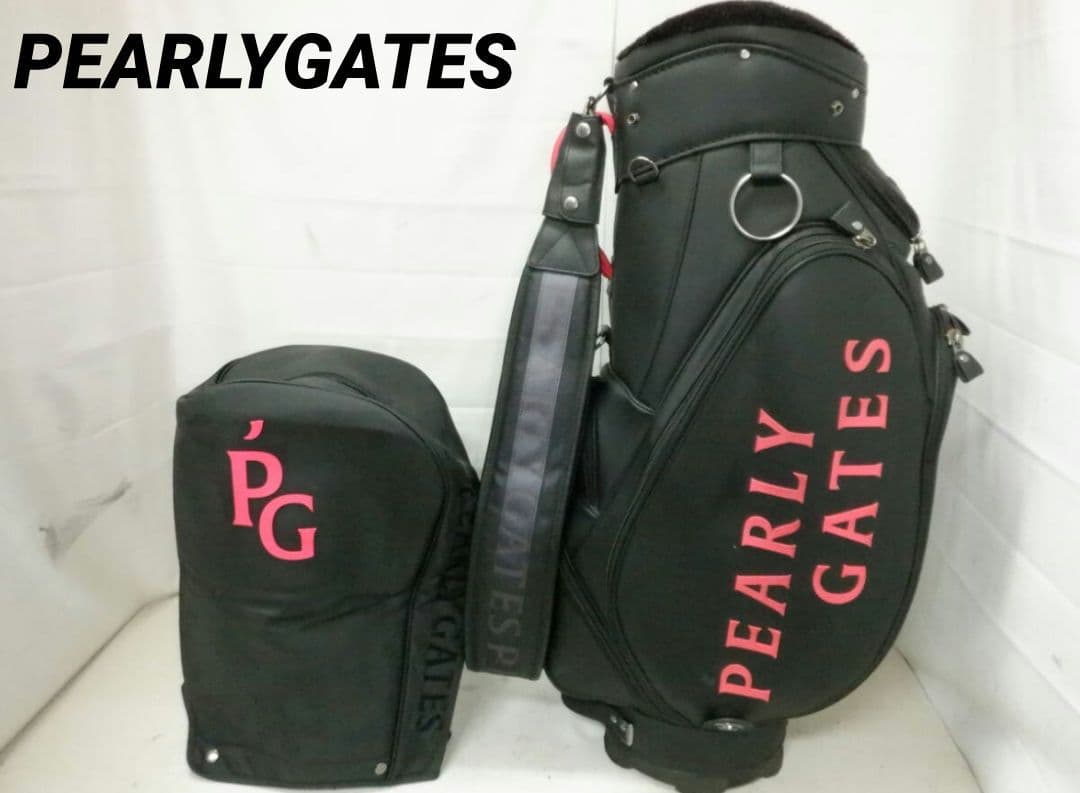 パーリーゲイツ★9.0型★完売品★中古★スタッフ(BK)ゴルフ キャディバック