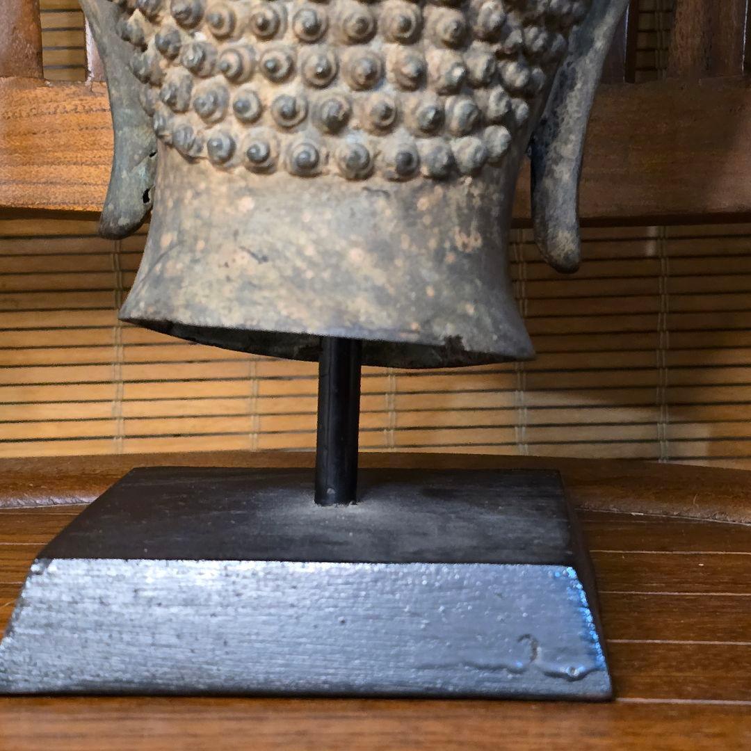 仏頭　レプリカ　タイ　スコータイ　金属製 40cm