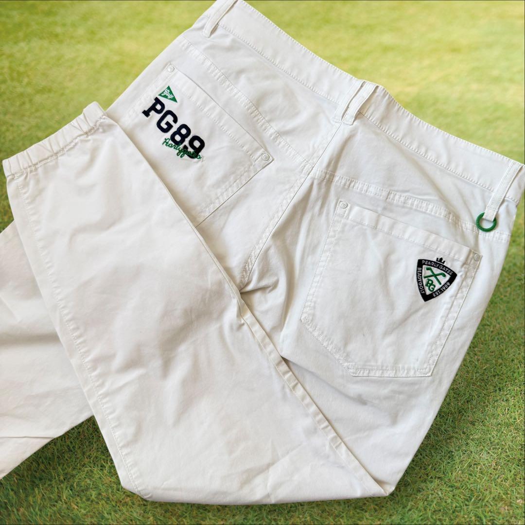 パーリーゲイツ　ジョガーパンツ　L〜XL相当 白　ホワイト　ストレッチ素材　5