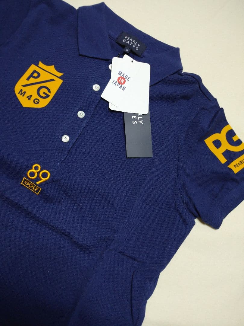 レディース ブルー 0サイズS ポロシャツ ゴルフウェア パーリーゲイツ 新品