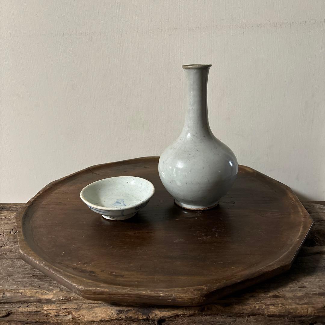李朝十二角膳天板その63 盆.古道具.骨董品.韓国骨董. Antique.酒器盆