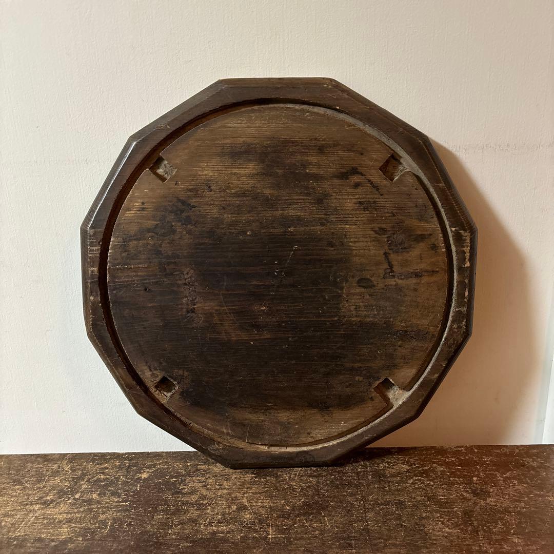 李朝十二角膳天板その63 盆.古道具.骨董品.韓国骨董. Antique.酒器盆