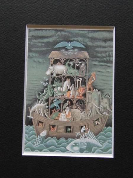 レイモン・ペイネ、【ノアの方舟】、希少な画集より、新品高級額・額装付