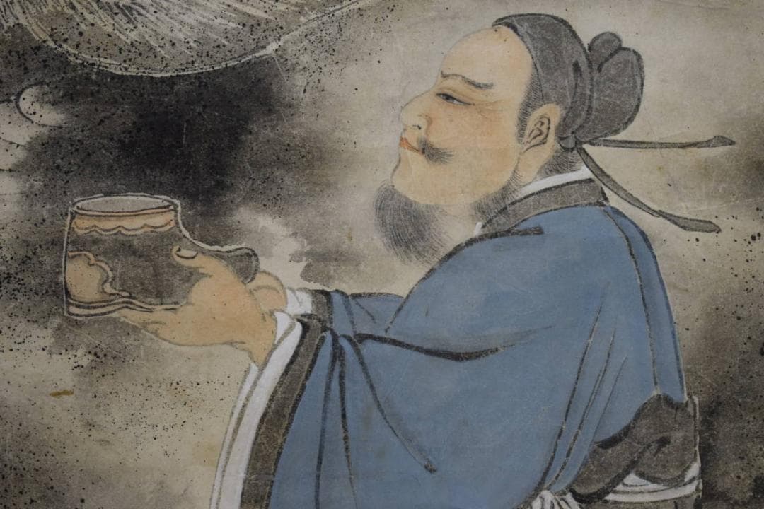 模写/根本幽峨/龍人物図/布袋屋掛軸HE-457