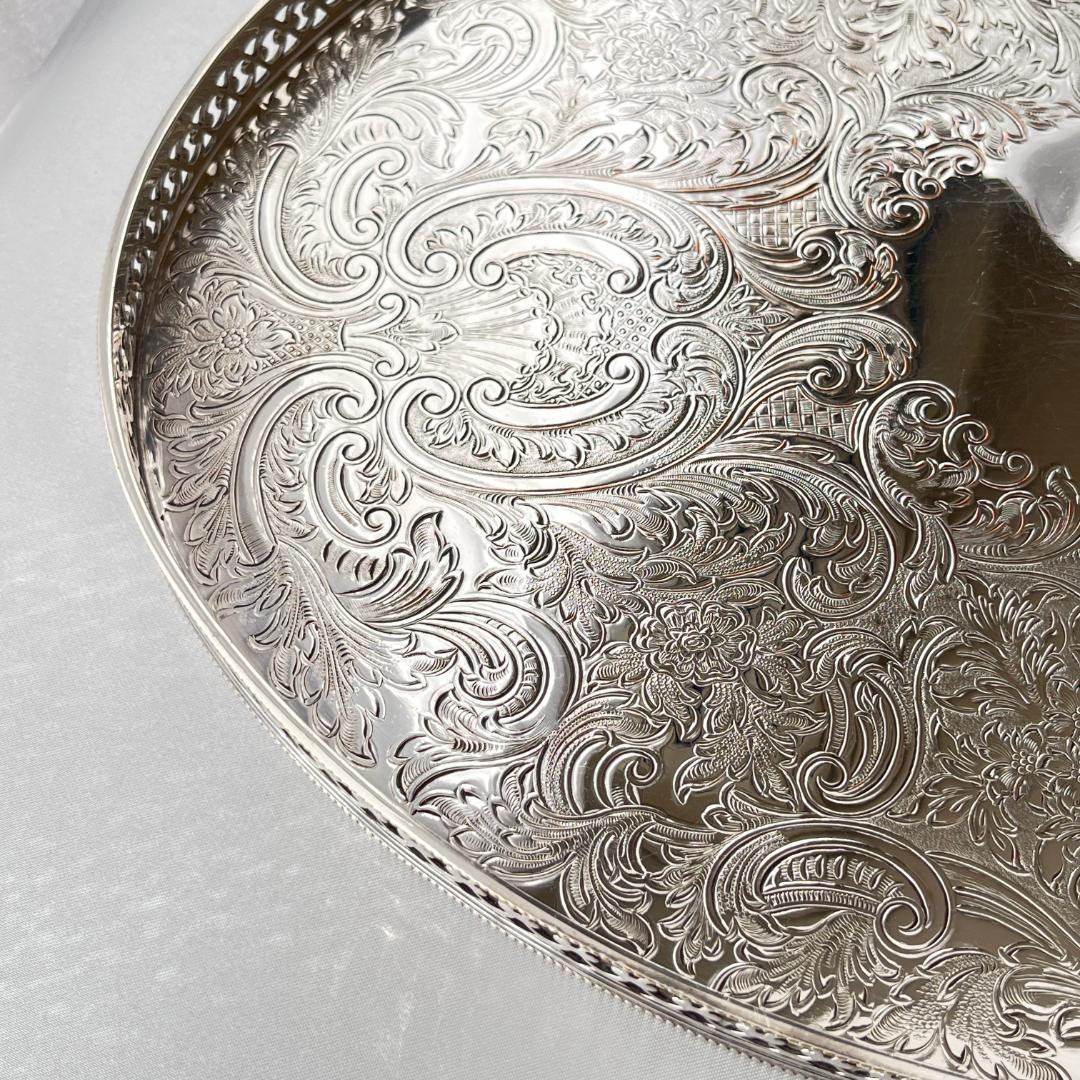 【Barker & Ellis】 ギャラリートレー オーバル型 39cm