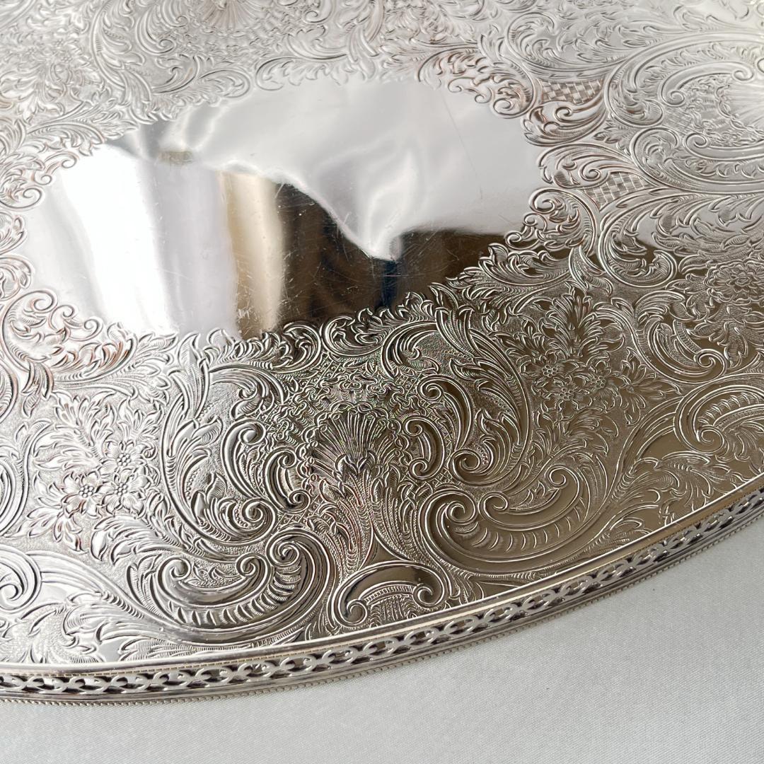 【Barker & Ellis】 ギャラリートレー オーバル型 39cm