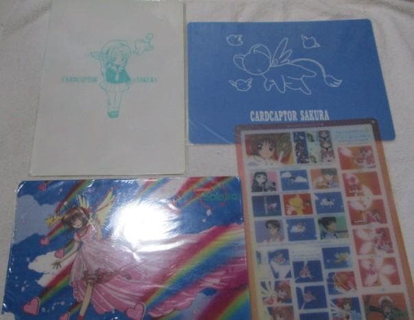 CLAMP カードキャプターさくら 下敷き4枚 原作絵2枚 アニメ版2枚 未使用