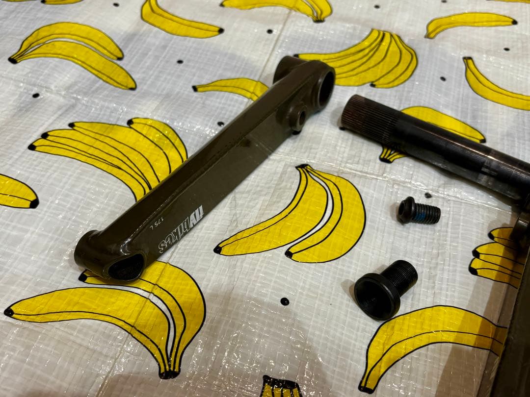 フライバイク　軽量 クロモリ クランクセット　175mm ブラウン系　BMX