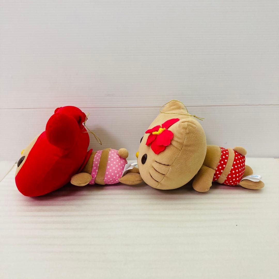 【2種セット★激レア】ハローキティ　夏こんがりビッグフェイスクッション　マイメロ