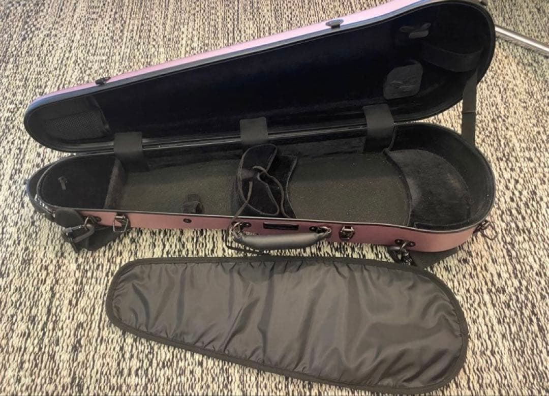 カーボンマック バイオリンケースCFV-2S サテンピンクゴールド　楽譜入れ付