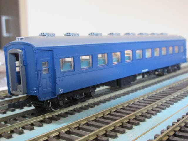 オハ35 (座席車) ブルー ２両セット　HOゲージ 室内灯装着済・未走行車